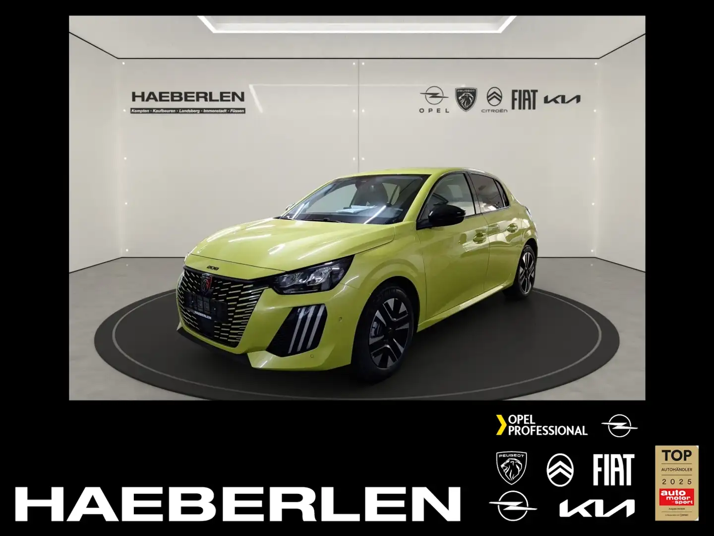 Peugeot 208 Allure Gelb - 1