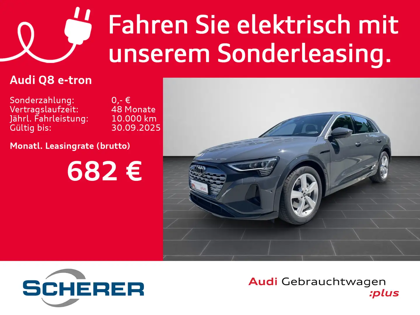 Audi Q8 e-tron 55 e-tron quattro HUD AHK MAT-LED NAVI Grau - 1