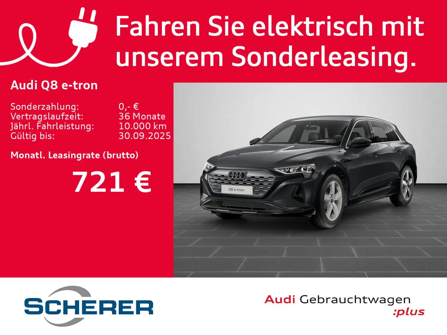 Audi Q8 e-tron 55 e-tron quattro HUD AHK MAT-LED NAVI Grau - 1