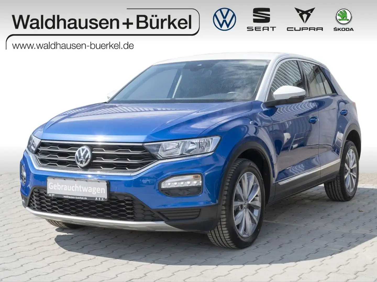 Volkswagen T-Roc 1.0 TSI Style+Navi REDUZIERT Klima Navi Blauw - 1