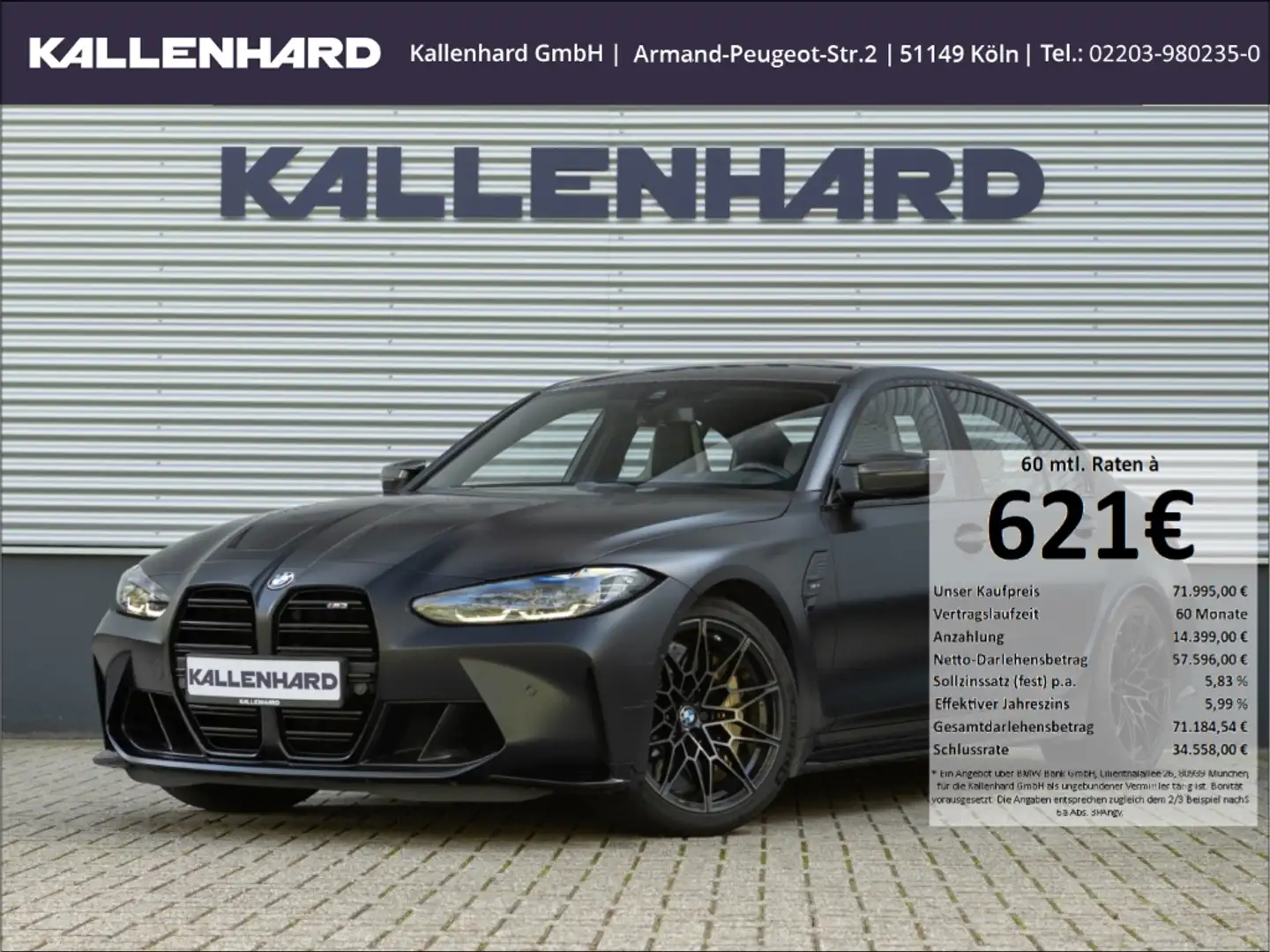 BMW M3 Manuell-Ind.FrozenBlack-Carbon Bremse Schwarz - 1