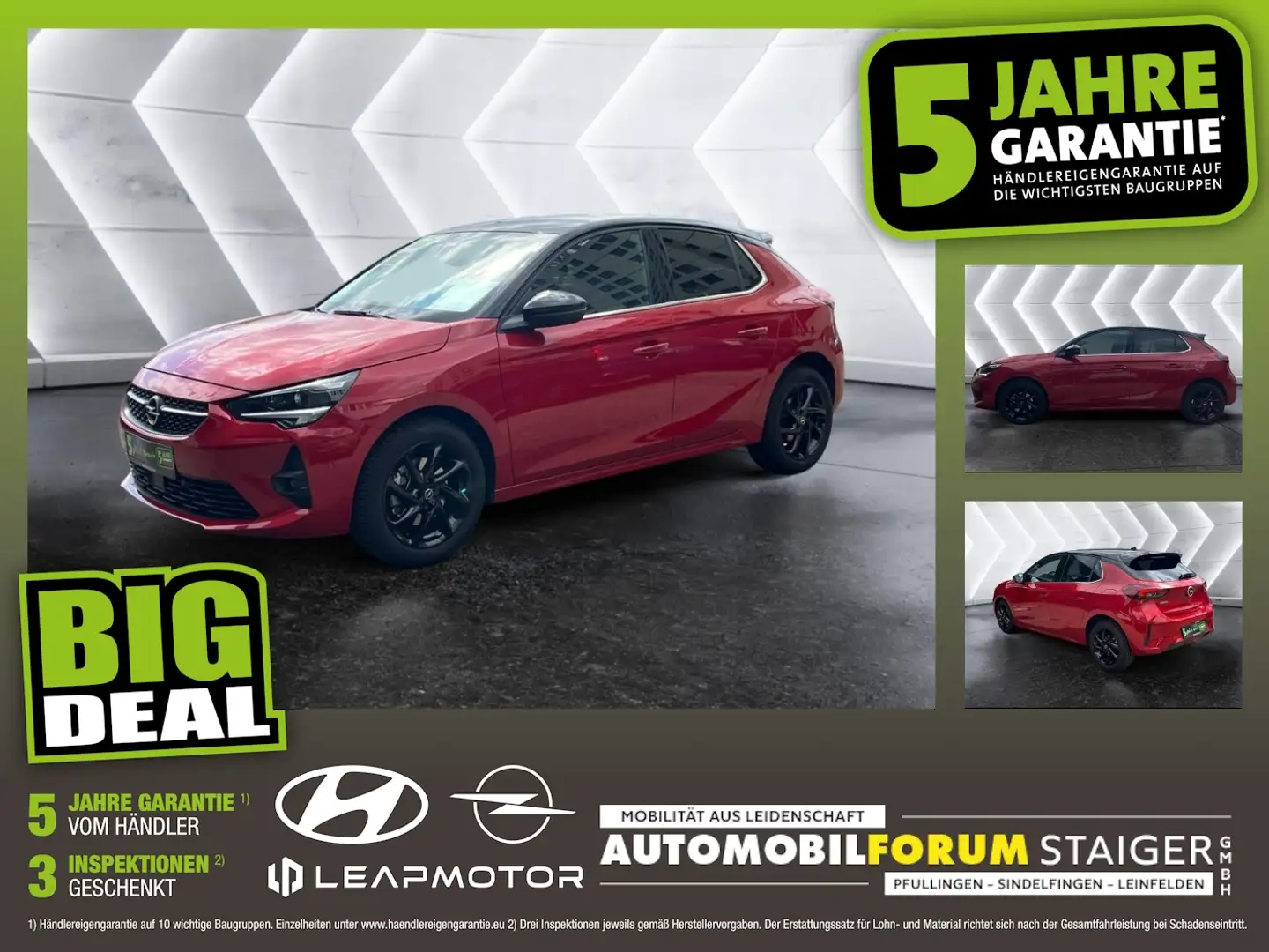 Opel Corsa F 1.2 Turbo Ultimate Matrix AUT Alcant. LM Rouge - 1