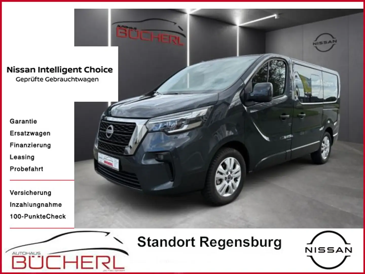 Nissan Primastar L1H1 2,8t, R-Kamera, 8-Sitzer, KLIMA Grau - 1