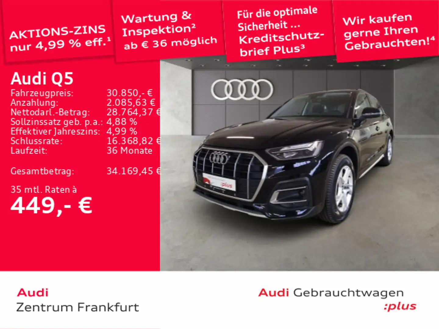 Audi Q5 50 TFSI e quattro S tronic advanced LED DAB T Schwarz - 1