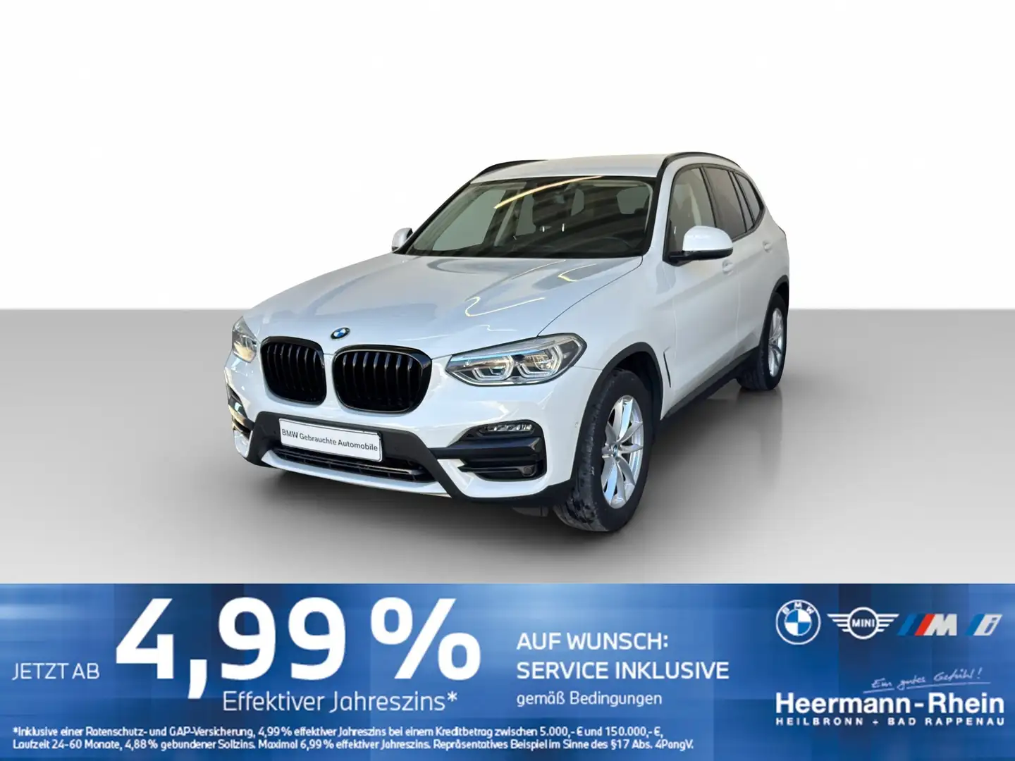 BMW X3 xDrive20dA Advantage Navi.LED.ParkAss.SHZ.AHK Blanc - 2