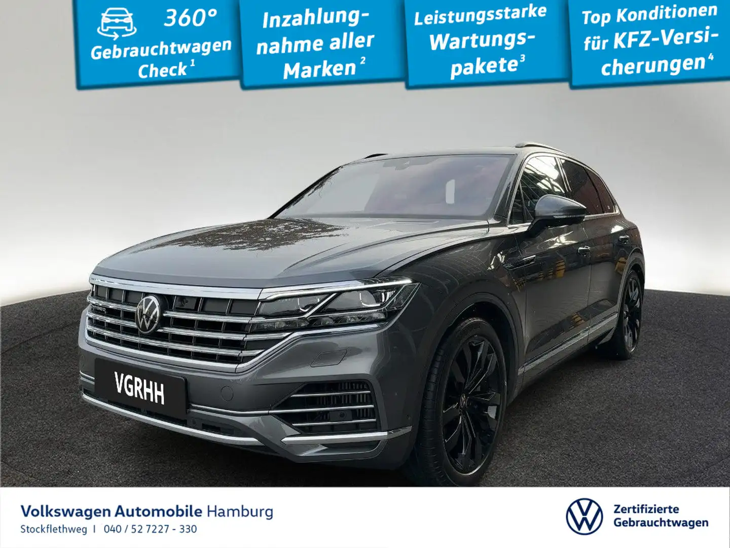 Volkswagen Touareg 3.0 TSI e Head-up Kameras AHK Grau - 1