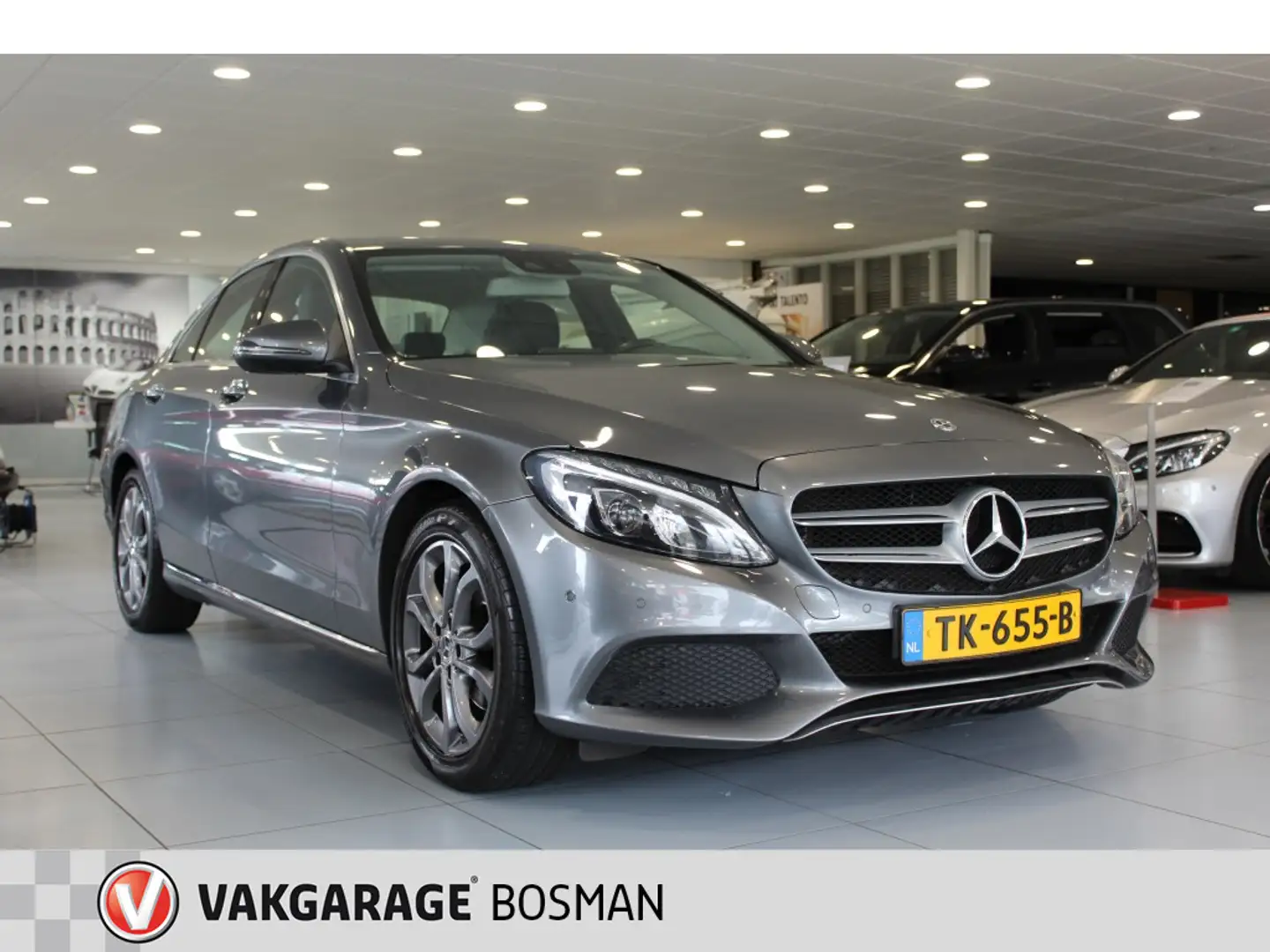 Mercedes-Benz C 180 Bus. Sol. AMG/PANO/CRUISE/NAVI Gris - 1