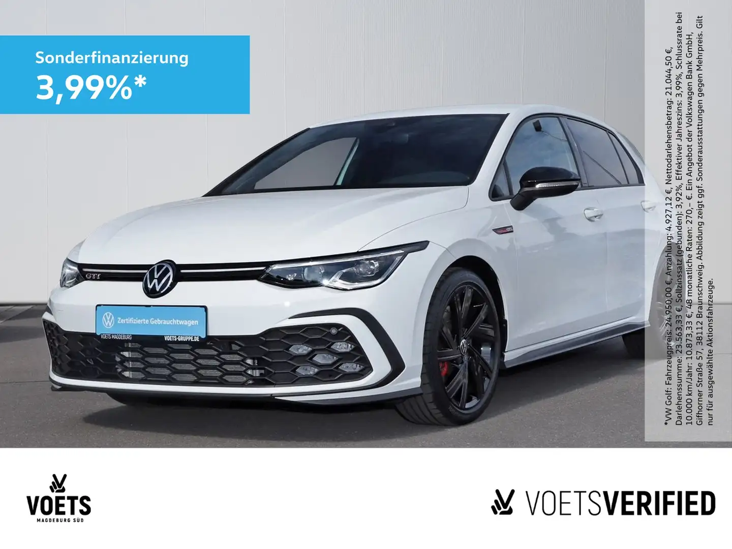 Volkswagen Golf VIII GTI BLACK STYLE IQ-LIGHT+NAVI+KAMERA Weiß - 1