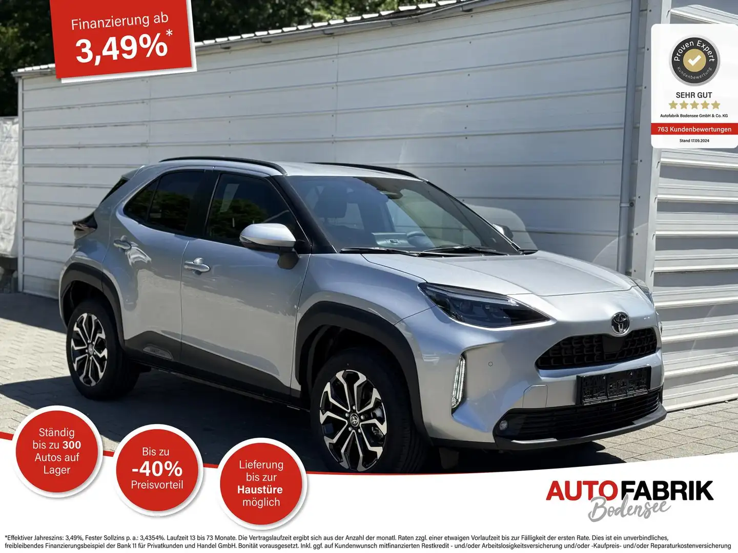 Toyota Yaris Cross Style 1,5-l-VVT-iE SafetyP*Navi*WinterPak*Kamera*K Silber - 1