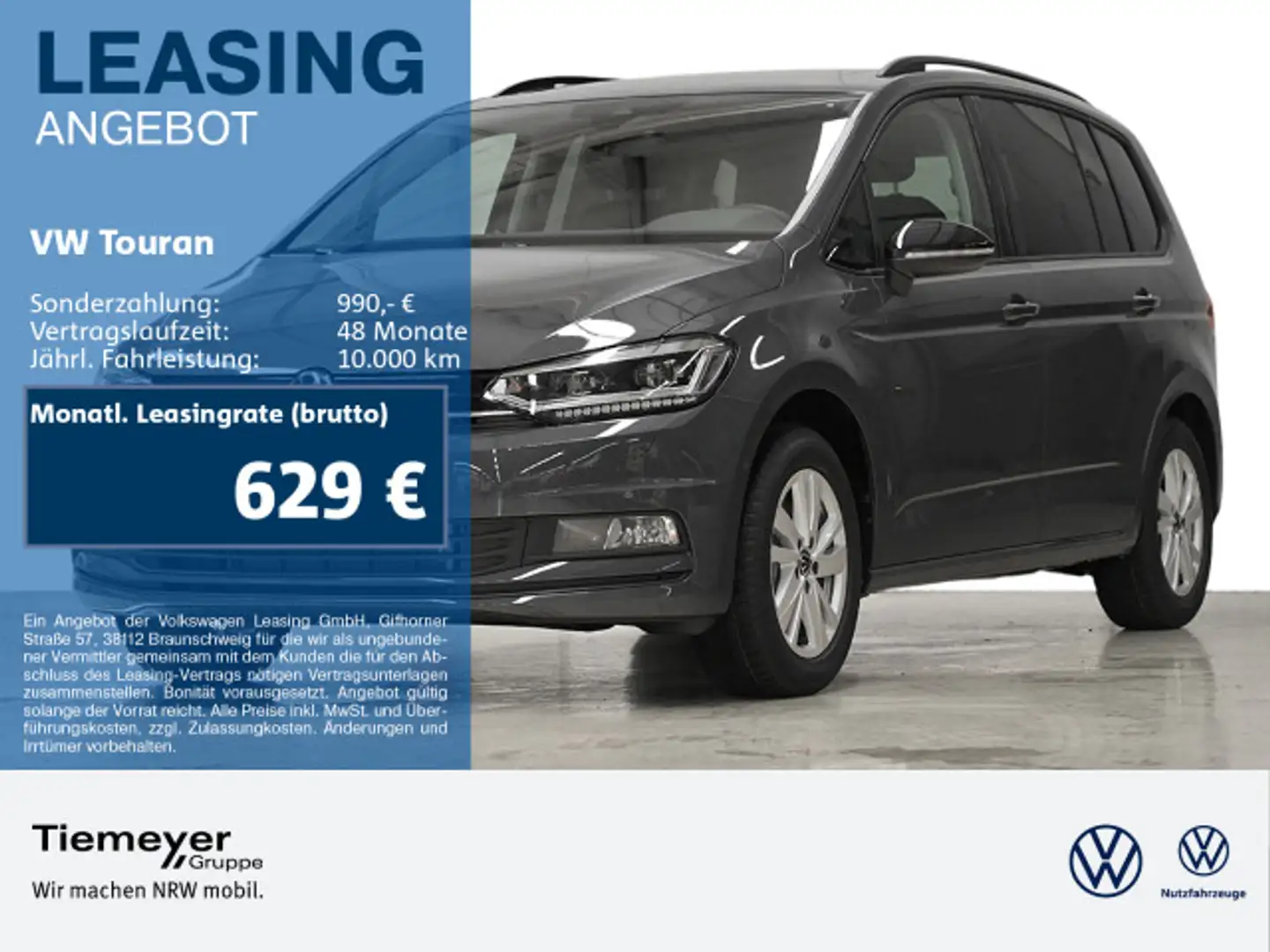 Volkswagen Touran 2.0l TDI SCR DSG Highline REAR VIEW NAVI Grau - 1