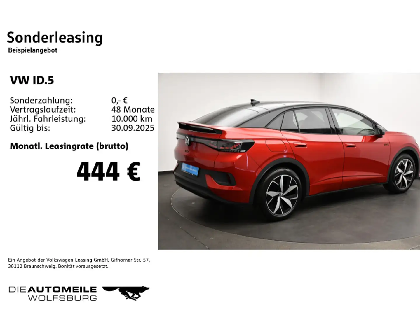 Volkswagen ID.5 GTX 4Motion GTX Matrix/AHK/HeadUp/Pano/H+K Czerwony - 2