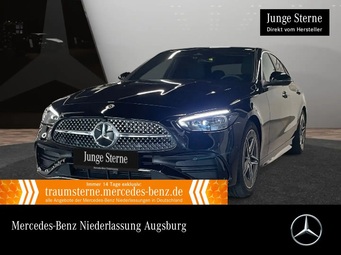 Mercedes-Benz C 200 AMG+360+TOTW+KEYLESS+9G Noir - 1