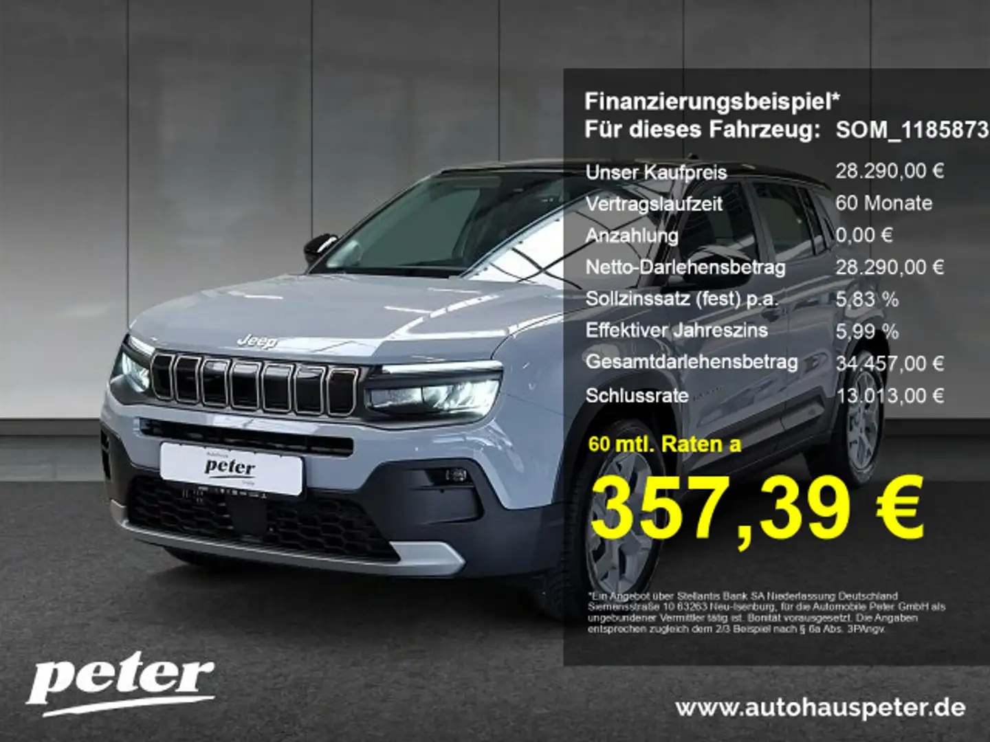 Jeep Avenger Avenger e-Hybrid MY25 Altitude 1.2l T3 48V FWD Grau - 1
