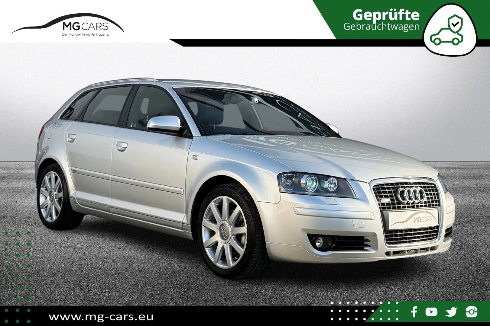 Audi A3 Sportback 2.0 FSI~S-Line~Sportpaket-Plus~Top! Silber - 1