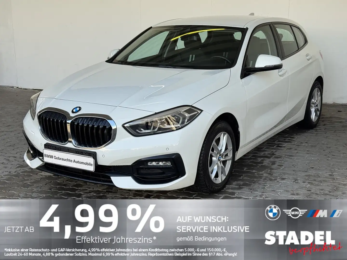 BMW 118 i Sport Line Navi.LED.HuD.HiFi.KomfZg.WLAN Weiß - 1