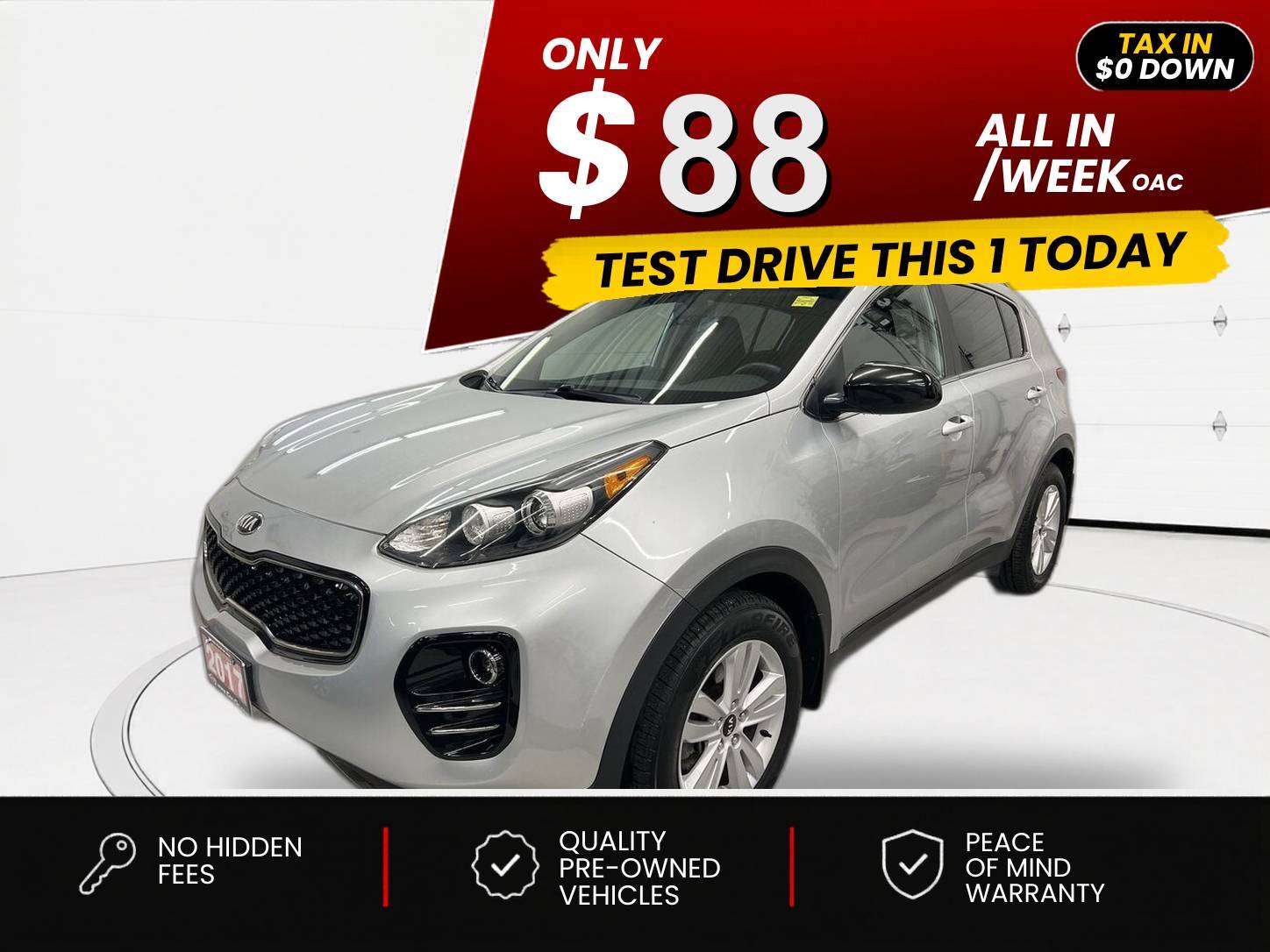 Silver 2017 Kia Sportage SUV / Crossover All-Wheel Drive Automatic