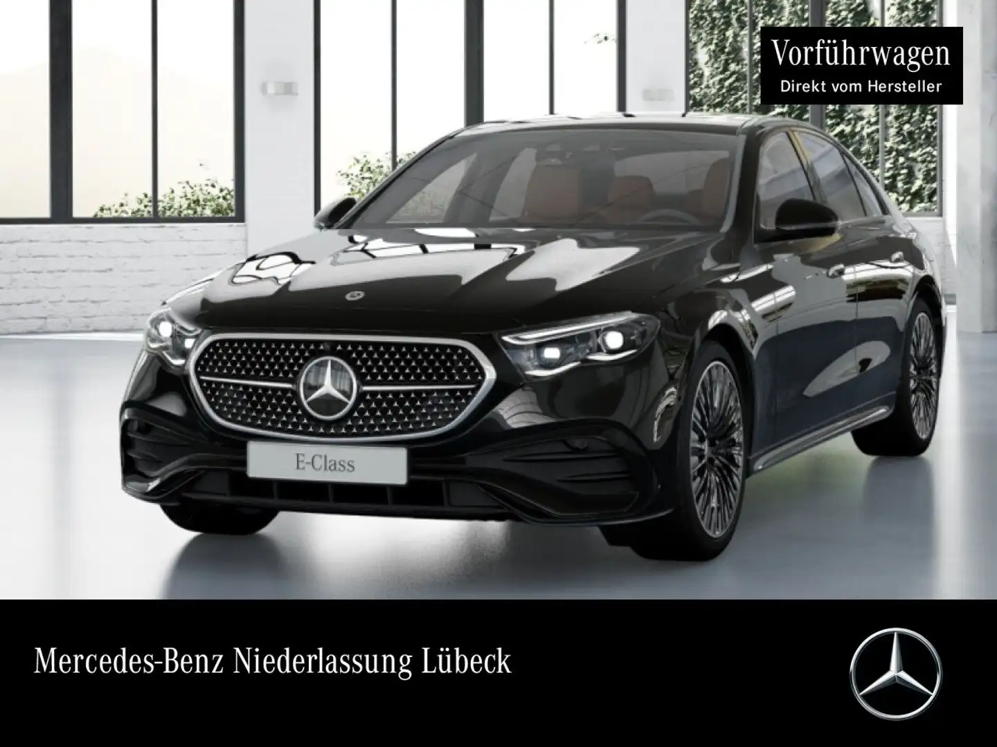 Mercedes-Benz E 300 e AMG Fahrass 360° Pano Burmester Distr. AHK Schwarz - 1
