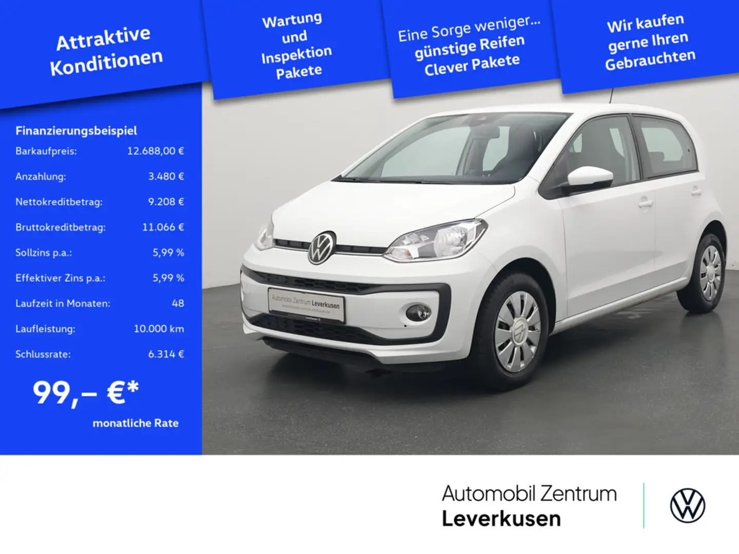 Volkswagen up! KAM SHZ PORT NAVI TEMPOMAT KLIMA Noir - 1
