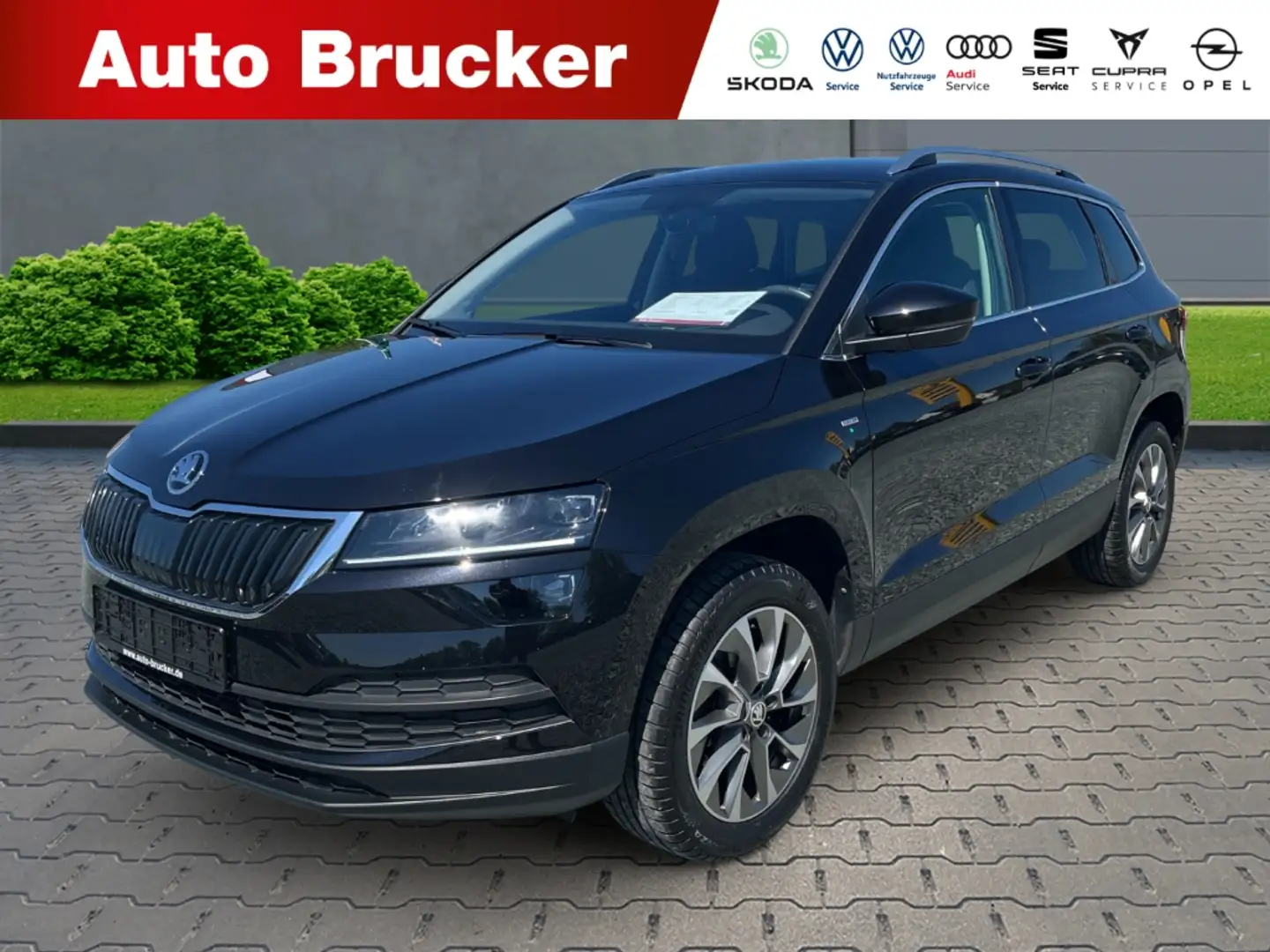 Skoda Karoq Clever 1.0 TSI+Anhängerkupplung+Alufelgen+Klimaaut Schwarz - 1