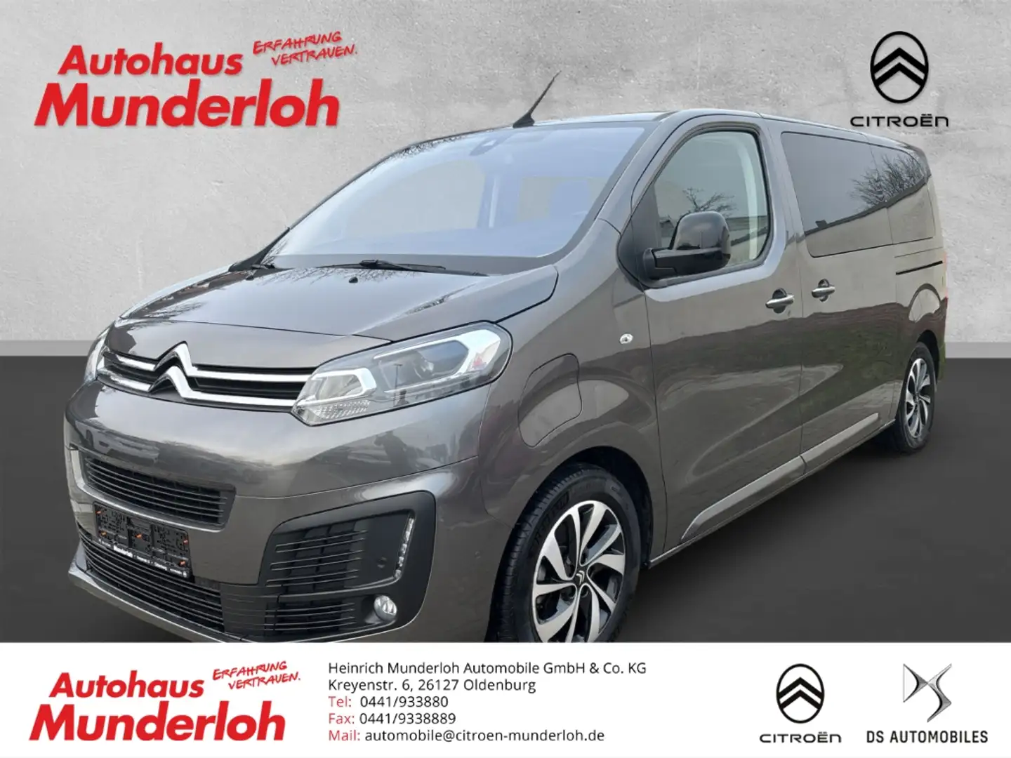 Citroen Spacetourer Shine M Elektromotor 7-Sitzer   Navi Rückfahrkamer Grau - 1