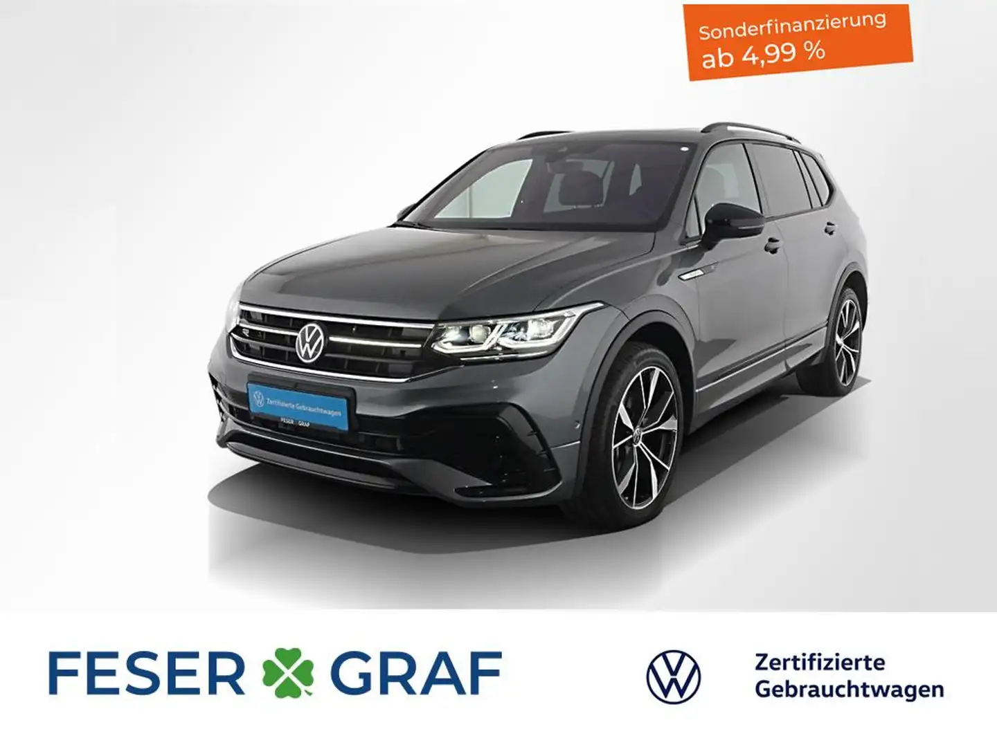 Volkswagen Tiguan Allspace 2.0 TDI R-Line 4Motion DSG Navi / Pano / 7Sitze / Grau - 1