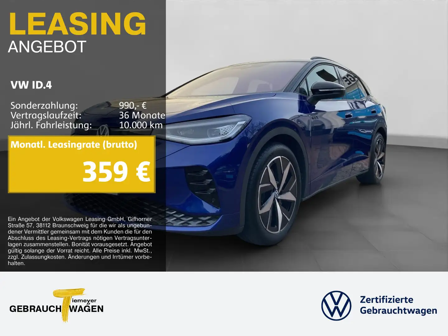 Volkswagen ID.4 GTX HuD MASSAGE H/K WÄRMEP Blau - 1