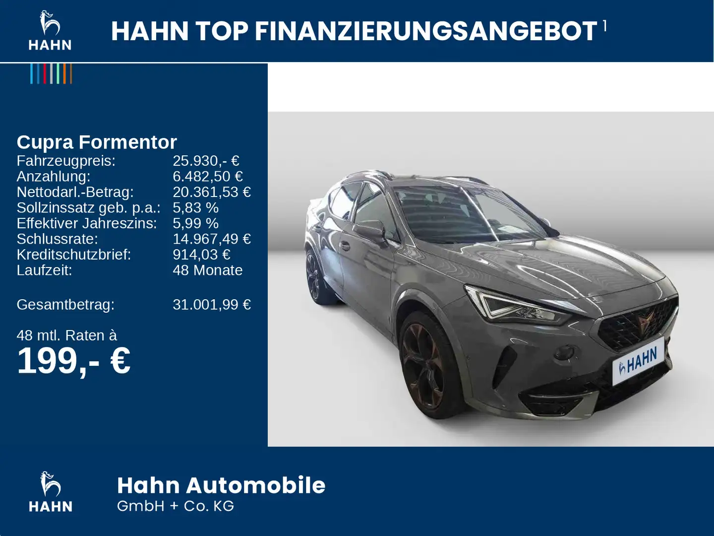 CUPRA Formentor VZ 1.4e-HYBRID DSG 360° AHK DCC Navi Grau - 2