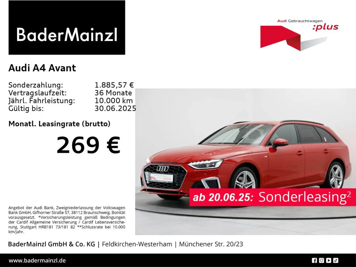 Audi A4 Avant 35 TDI S tronic S line AHK Navi Virtual Rot - 1