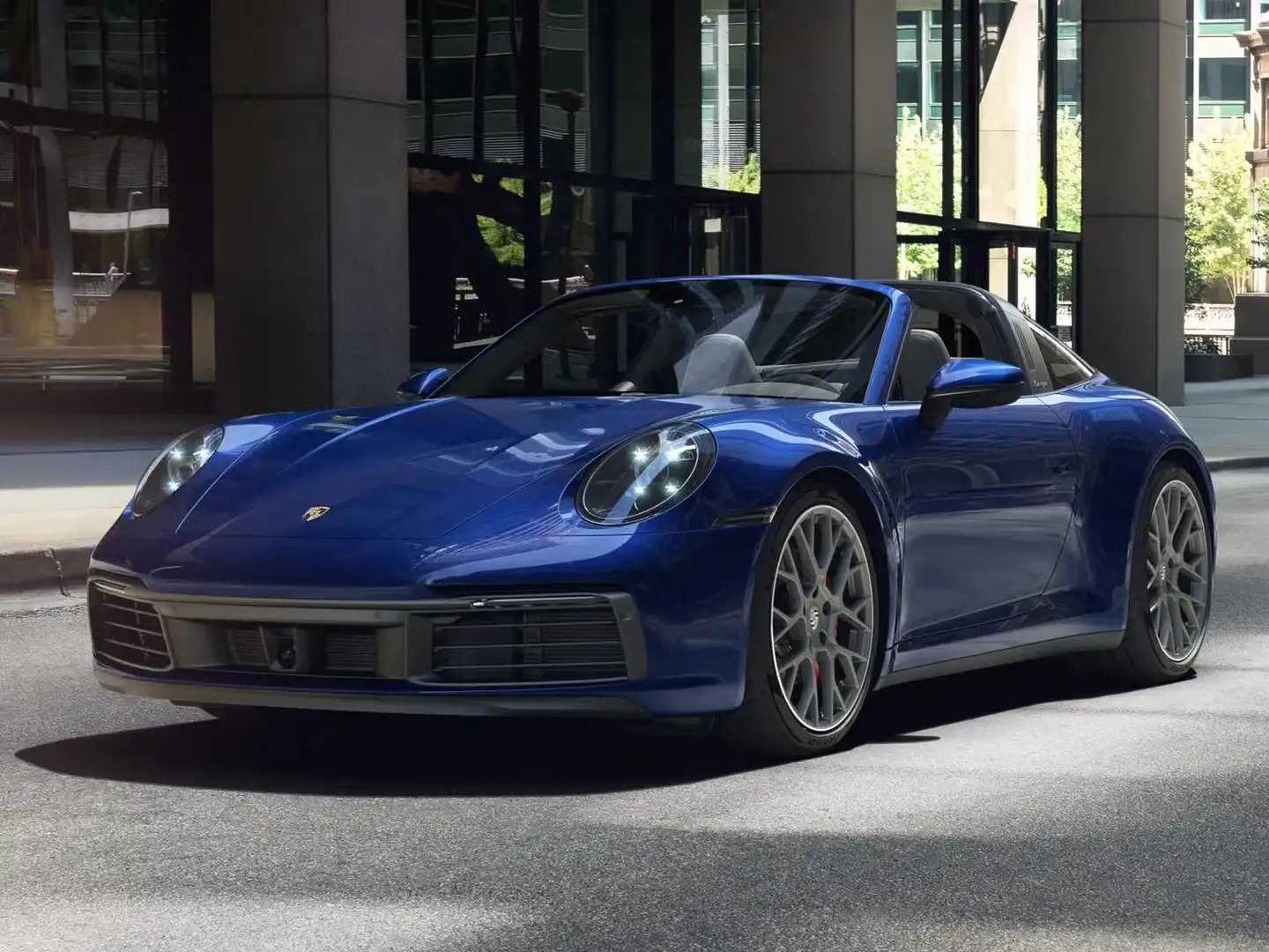 Porsche 992 targa 3.0 4s auto Blau - 1