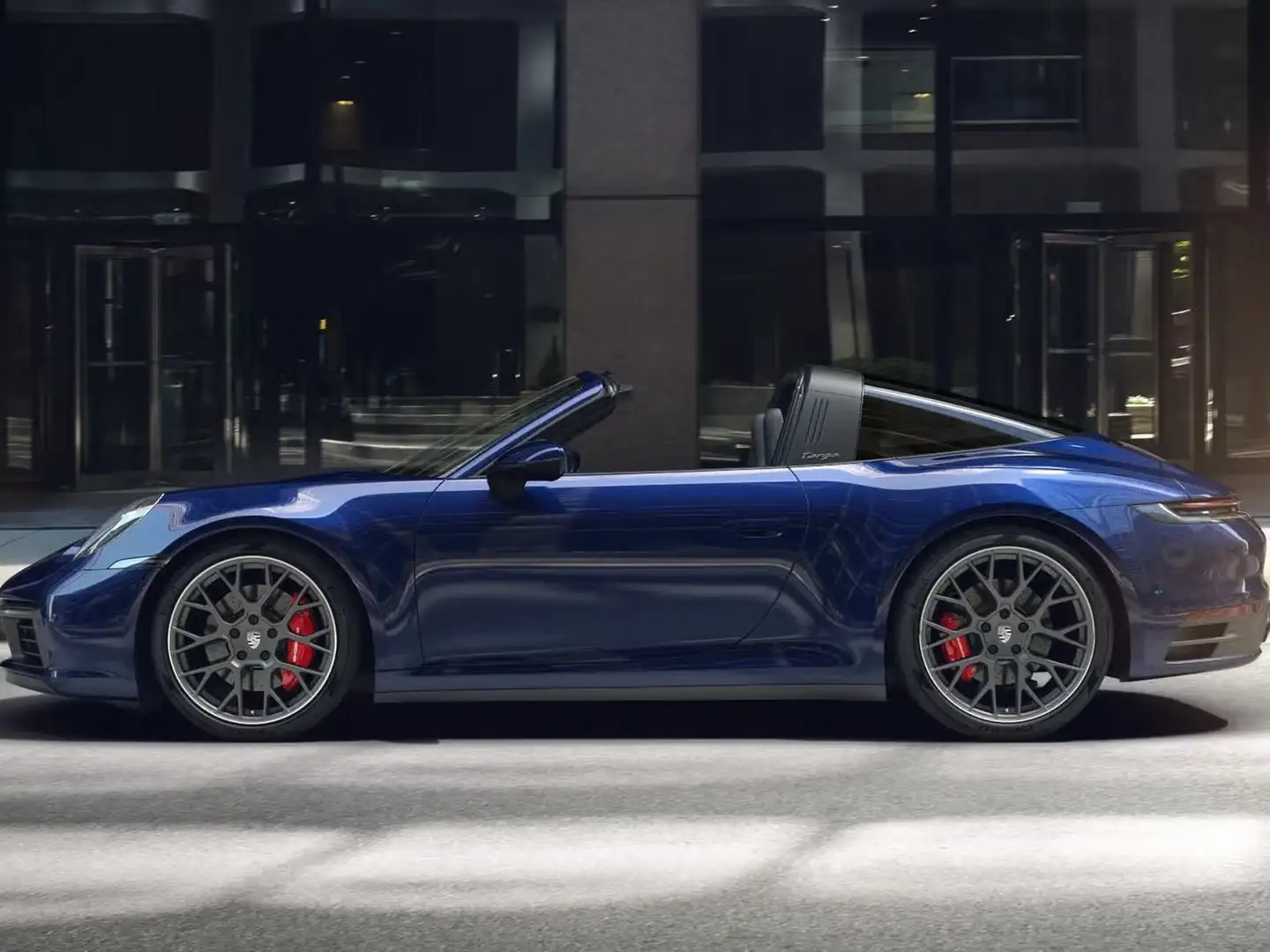 Porsche 992 targa 3.0 4s auto Blau - 2