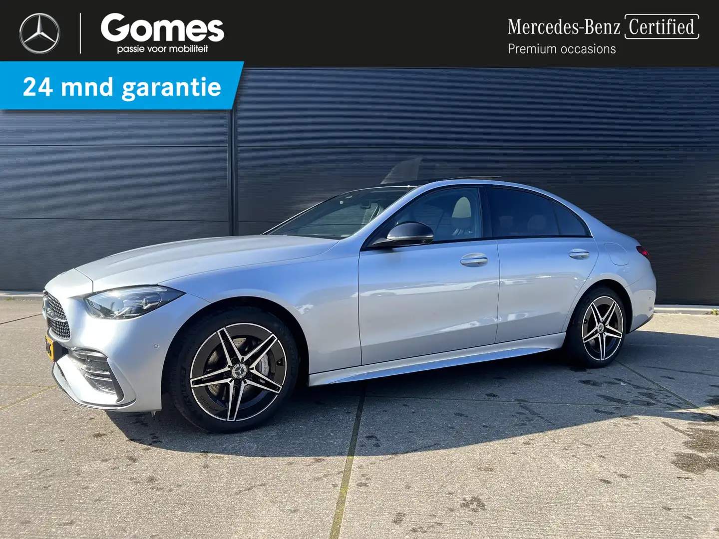 Mercedes-Benz C 300 e | AMG Line | Panoramadak | Trekhaak | Premium Pl Zilver - 1