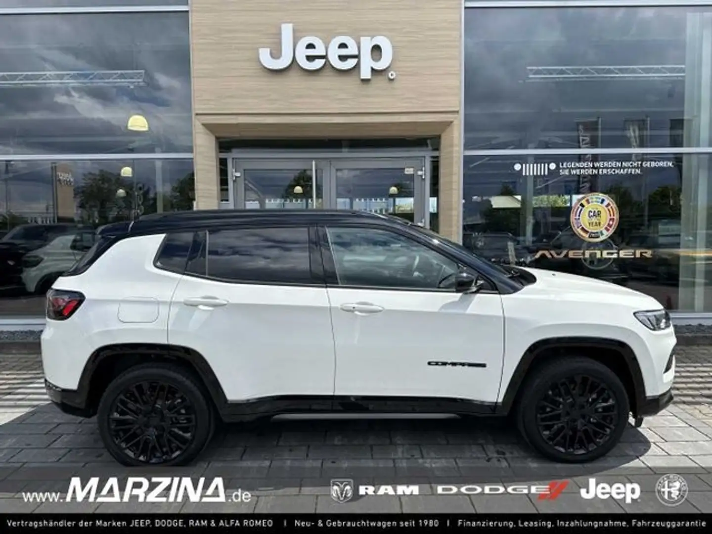 Jeep Compass 1.3 4Xe 44 Rabatt! S Leder LED Techno StandHZG Nav Weiß - 1