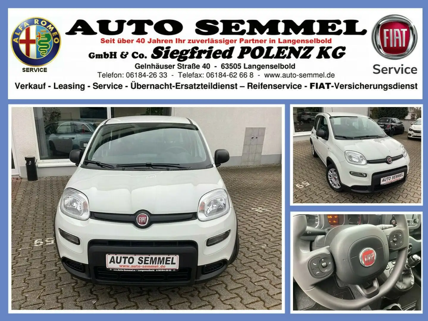 Fiat Panda MY24 Hyb. 1.0 GSE Bluetooth, Einparkh. Bianco - 1