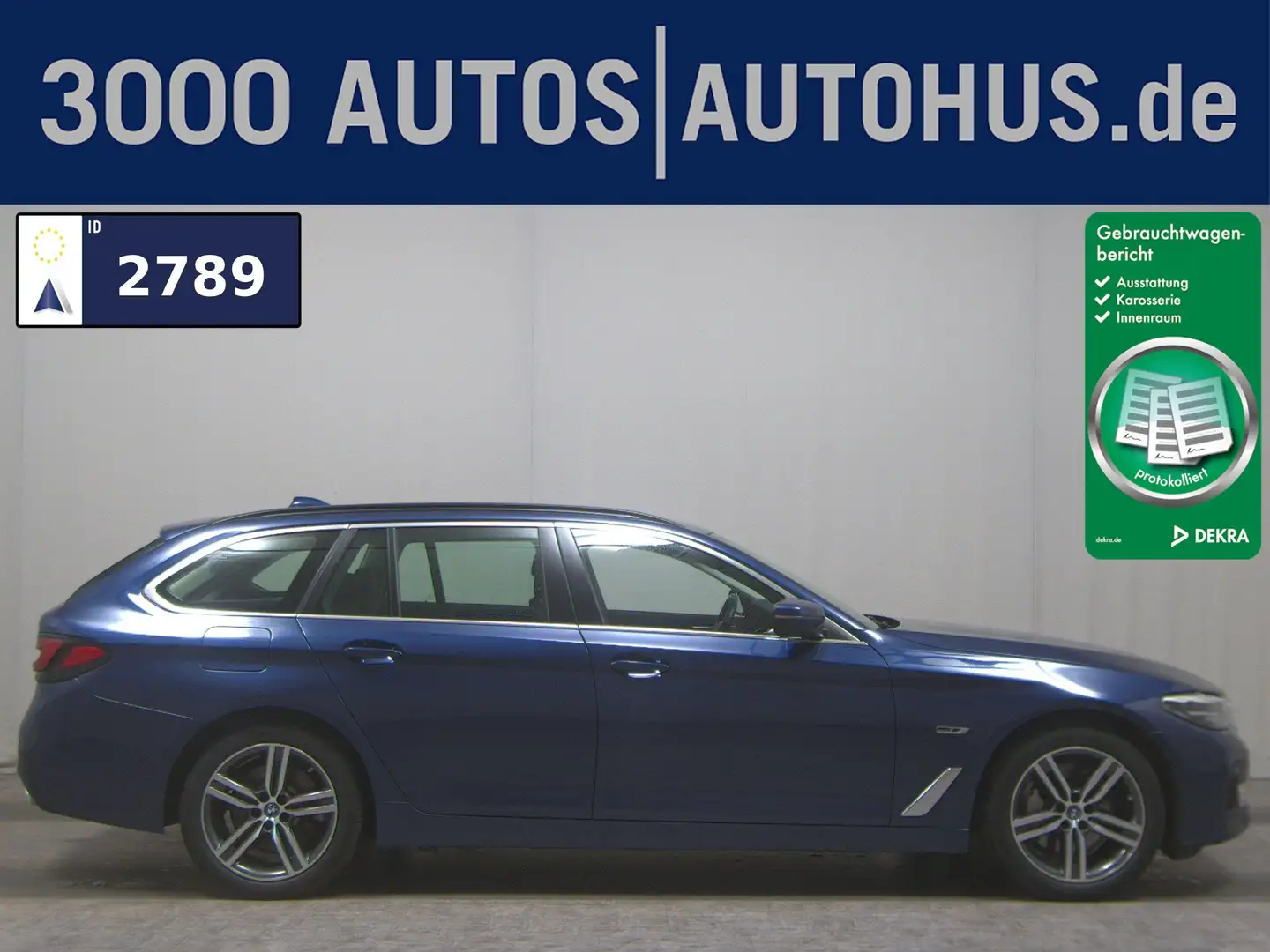 BMW 530 e Touring Leder Navi LC Pro H-K LED RfK AHK Blau - 1