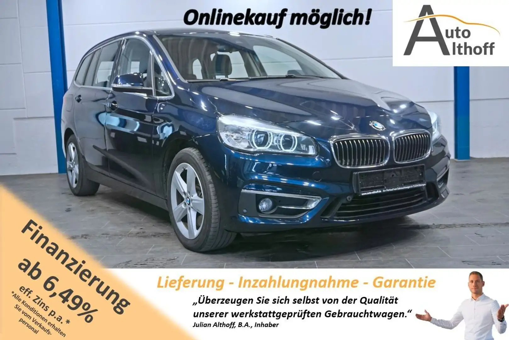 BMW 220 xDrive Aut. AHK LED 7-SITZER Blu/Azzurro - 1