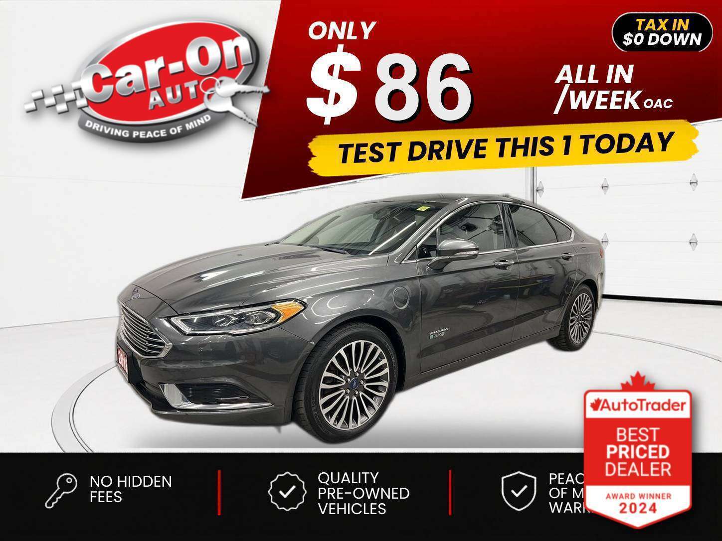 Gray 2018 Ford Fusion Energi SE Luxury Sedan Front-Wheel Drive Automatic