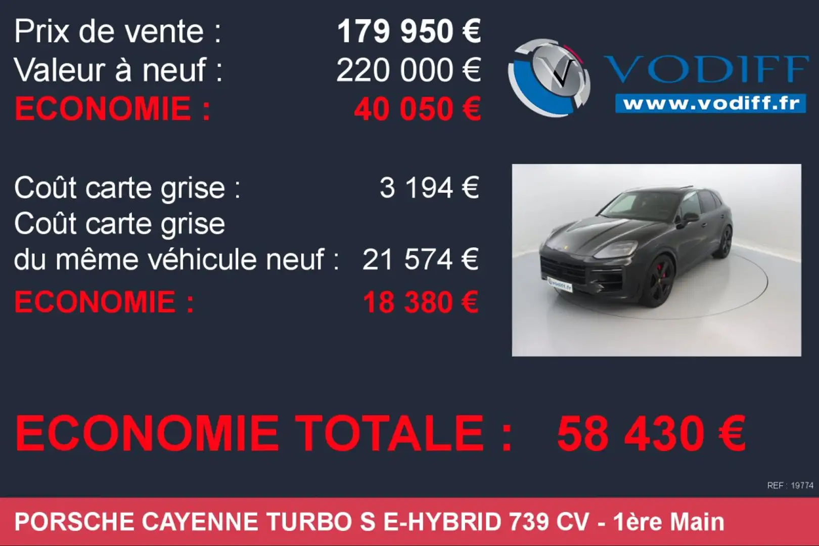 Porsche Cayenne TURBO S E-HYBRID 739 CV Noir - 2