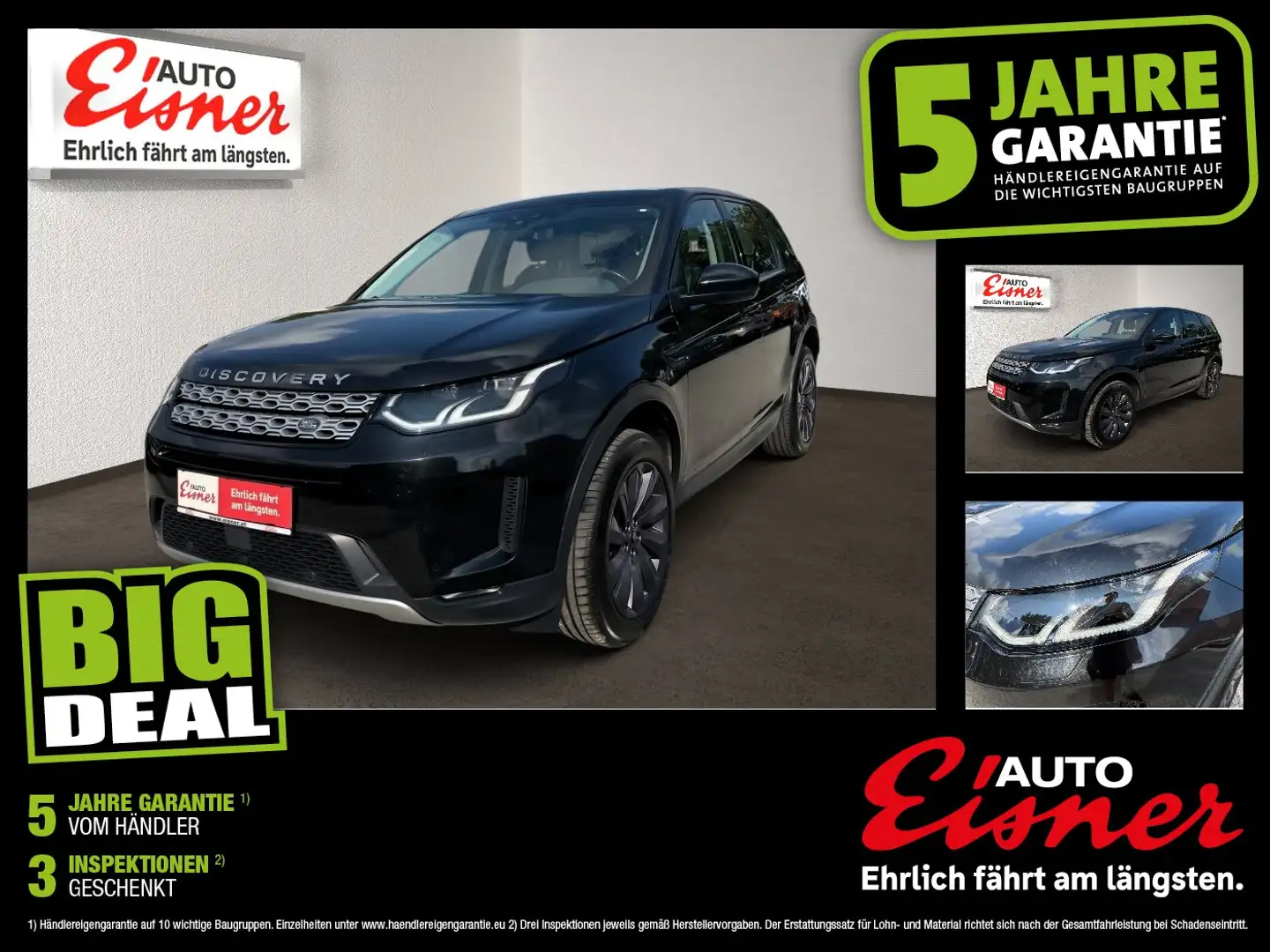 Land Rover Discovery Sport 2-0 D150 SE 2xKlima 360 AUT LED Schwarz - 1