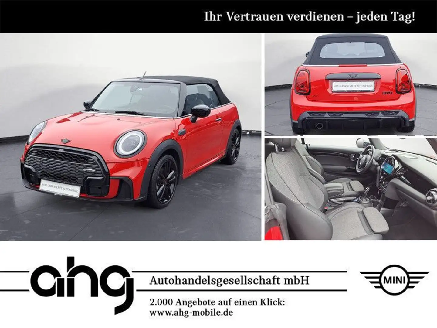 MINI Cooper Cabrio Aut. JCW Trim EDC Klimaaut. Navi L Rot - 1