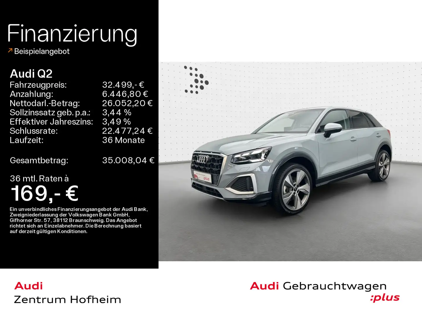 Audi Q2 35 TDI Advanced S tro*Matrix*Virtual*Navi+*Sp Grau - 1