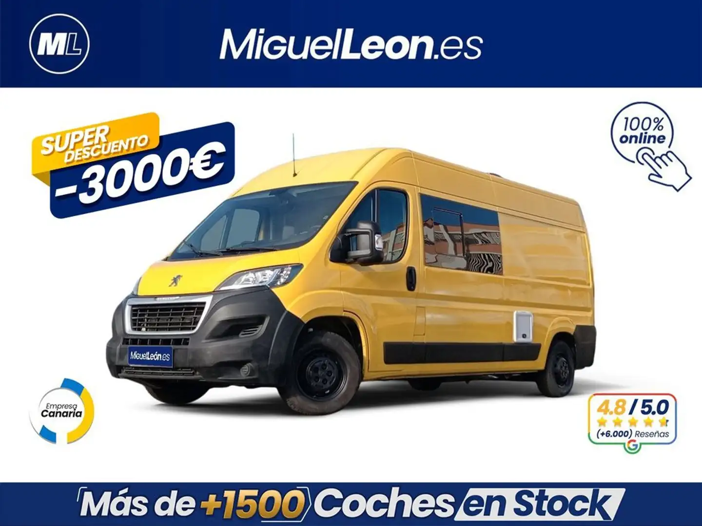 Peugeot Boxer 131CV 2.0 L3H2 CAMPERIZADA Jaune - 1