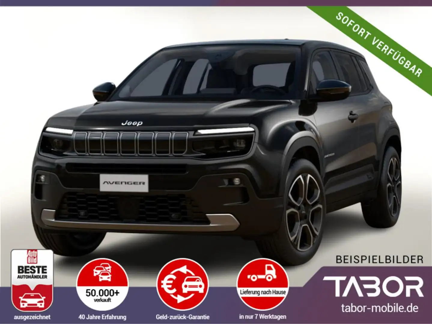 Jeep Avenger 1.2 MHEV 110 DCT Summit Pano Leder Nav Schwarz - 1