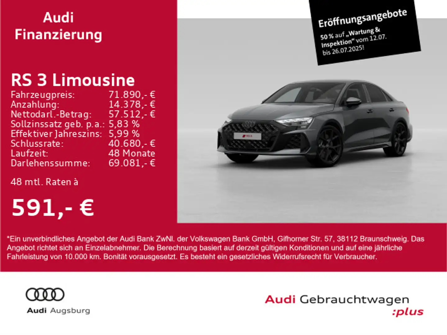 Audi RS3 *280Km/h*Matrix-LED*ACC*DCC*NAV* Бежевий - 1