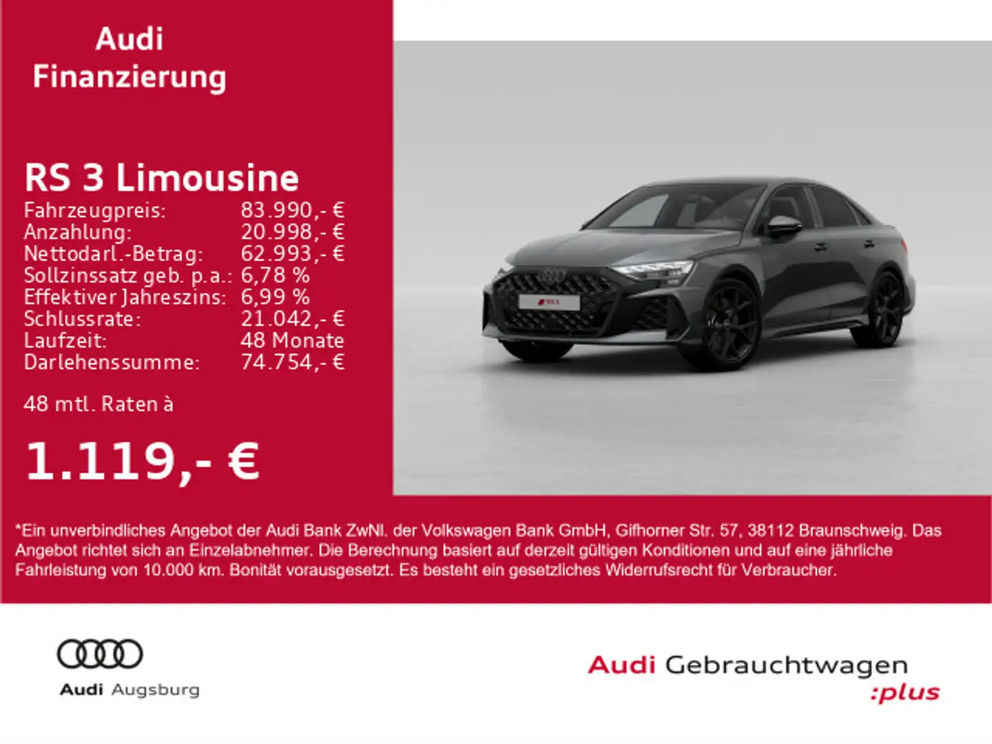 Audi RS3 *280Km/h*Matrix-LED*ACC*DCC*NAV* Beige - 1