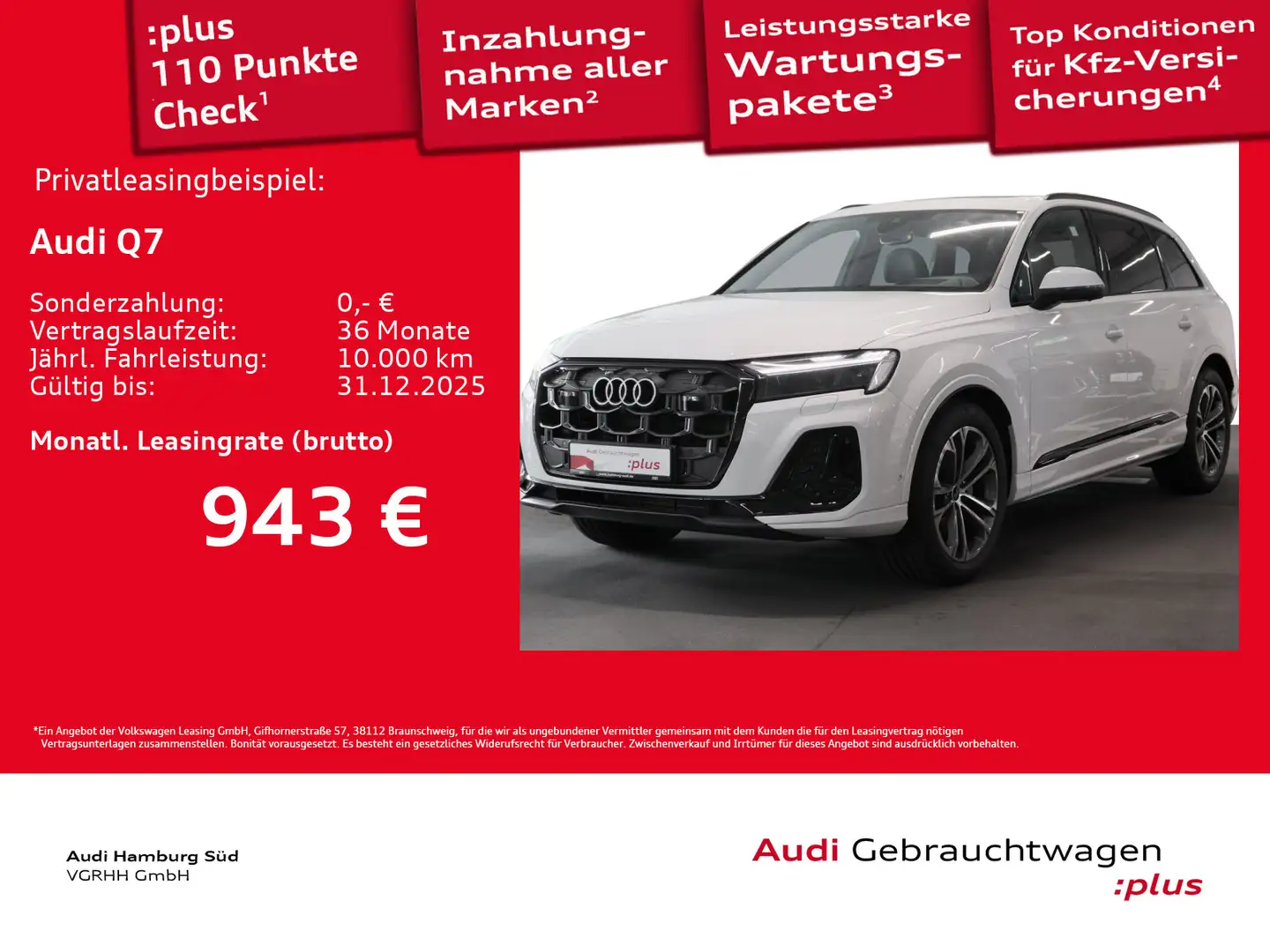 Audi Q7 45 TDI qu. tiptronic 2xS LINE/MATRIX/PANO/ACC Weiß - 1