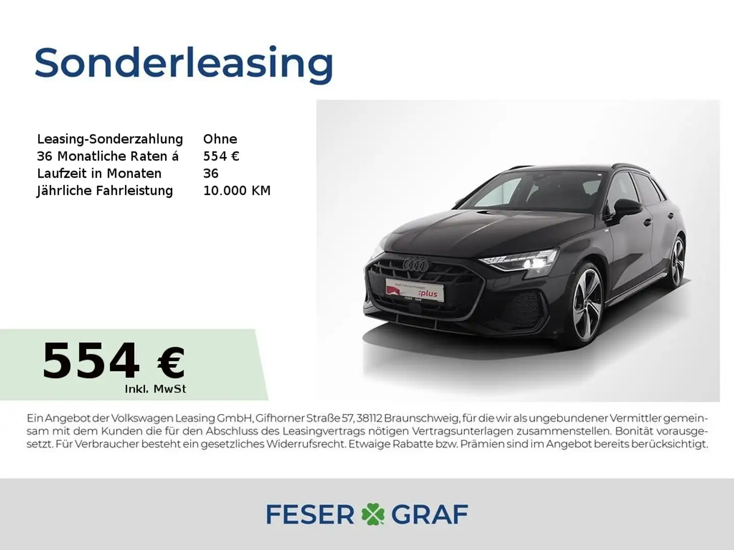 Audi A3 S line 35 TFSI S tronic ParkAssist Schwarz - 1