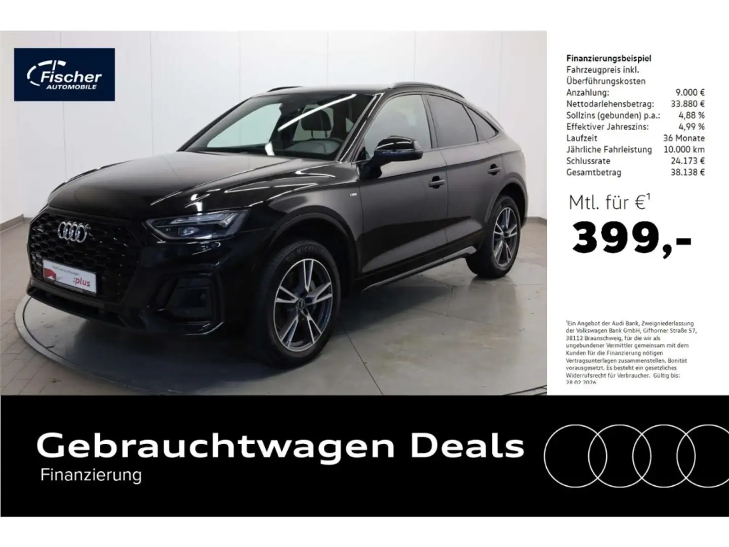 Audi Q5 Sportback 50 TDI quattro S-Line Schwarz - 1