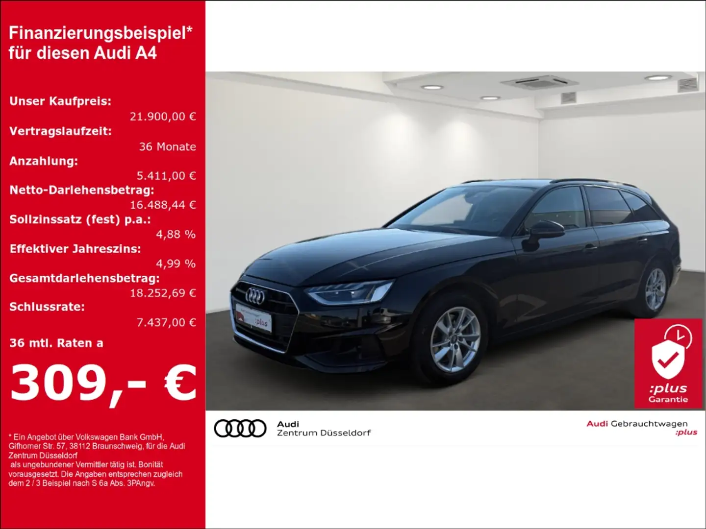 Audi A4 Avant 35 TDI ACC AHK MMI PDC Schwarz - 1