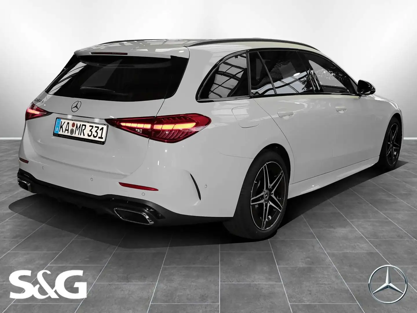 Mercedes-Benz C 220 d T AMG Night+MBUX+RüKam+DIG-LED+AHK+Pano White - 2