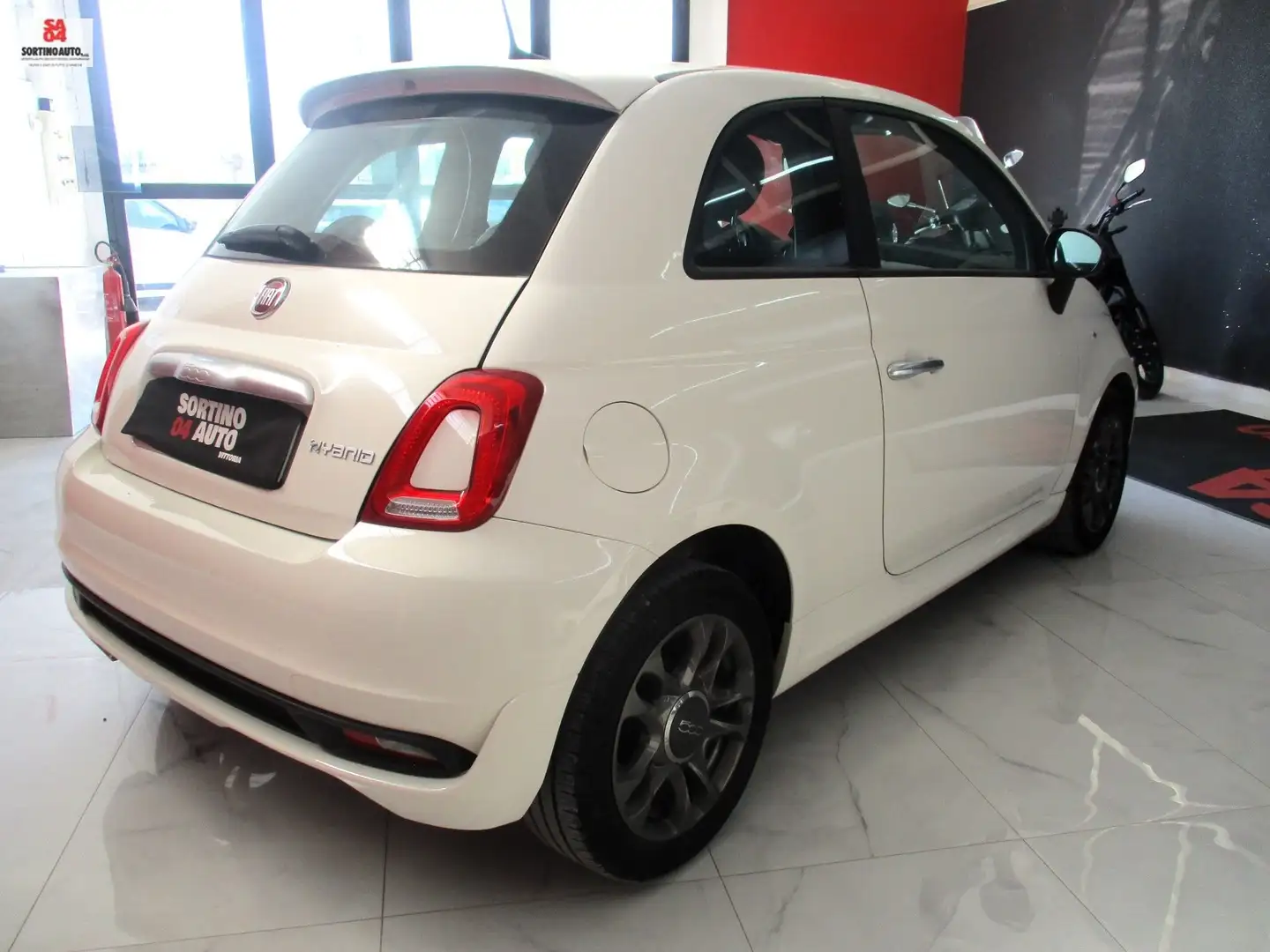 Fiat 500 1.0 hybrid Connect 70cv 4/2021 km60000 PELLE Bianco - 2